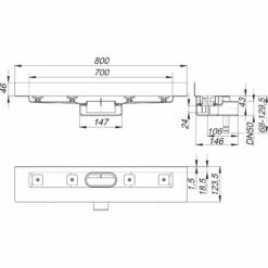 Dallmer CeraLine Nano W Duschrinne 70 Cm, DN 50 7 Dallmer CeraLine Nano W Duschrinne 70 Cm, DN 50 -Badezimmer Verkaufs-Shop hersteller dallmer duschrinne ceraline nano w 4191952