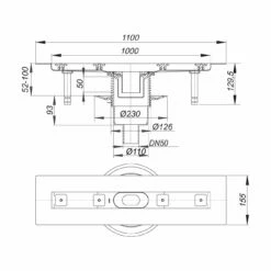 Dallmer CeraLine Senkrecht F Duschrinne 100 Cm, DN 50 -Badezimmer Verkaufs-Shop hersteller dallmer duschrinne ceraline senkrecht f 4189708