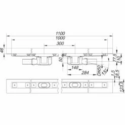Dallmer CeraLine W Duo Duschrinne 100 Cm, DN 50 -Badezimmer Verkaufs-Shop hersteller dallmer duschrinne ceraline w 2 4189753