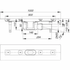 Dallmer CeraLine F Duschrinne 90 Cm, DN 50 7 Dallmer CeraLine F Duschrinne 90 Cm, DN 50 -Badezimmer Verkaufs-Shop hersteller dallmer duschrinne ceraline waagerecht f 4188284