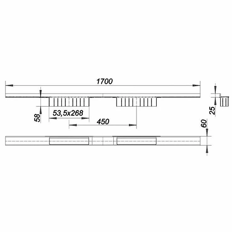 Dallmer CeraWall Select Duo Duschrinne 170 Cm 3 Dallmer CeraWall Select Duo Duschrinne 170 Cm