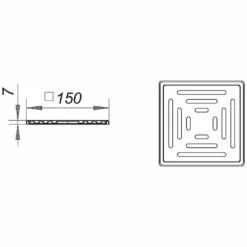 Dallmer RENO-Aufsatz 15 X 15 Cm