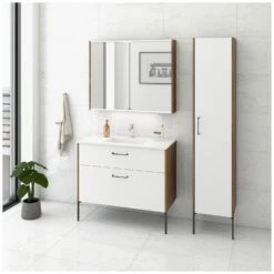 Dansani Play Möbelset Inkl. Spiegelschrank "CH" Und Waschtischunterschrank Mit 2 Schubladen, 80,5 Cm