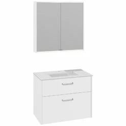 Dansani Play Möbelset Inkl. Spiegelschrank "CH" Und Waschtischunterschrank Mit 2 Schubladen, 80,5 Cm -Badezimmer Verkaufs-Shop hersteller dansani moebel sets mit spiegel 3550205