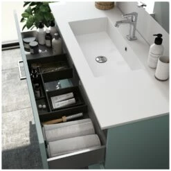 Dansani Play Möbelset Inkl. Spiegel Ø 90 Cm Und Waschtischunterschrank Mit 2 Schubladen, 100,2 Cm