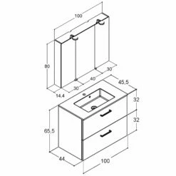 Dansani Play Möbelset Inkl. Spiegelschrank "E" Und Waschtischunterschrank Mit 2 Schubladen, 100,2 Cm -Badezimmer Verkaufs-Shop hersteller dansani play moebel sets mit 3678221