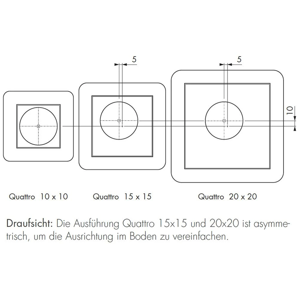 ESS Easy Drain Aqua Jewels Quattro Zero+ 10x10 Bodenablauf Komplettset 5 ESS Easy Drain Aqua Jewels Quattro Zero+ 10x10 Bodenablauf Komplettset – Bild 3