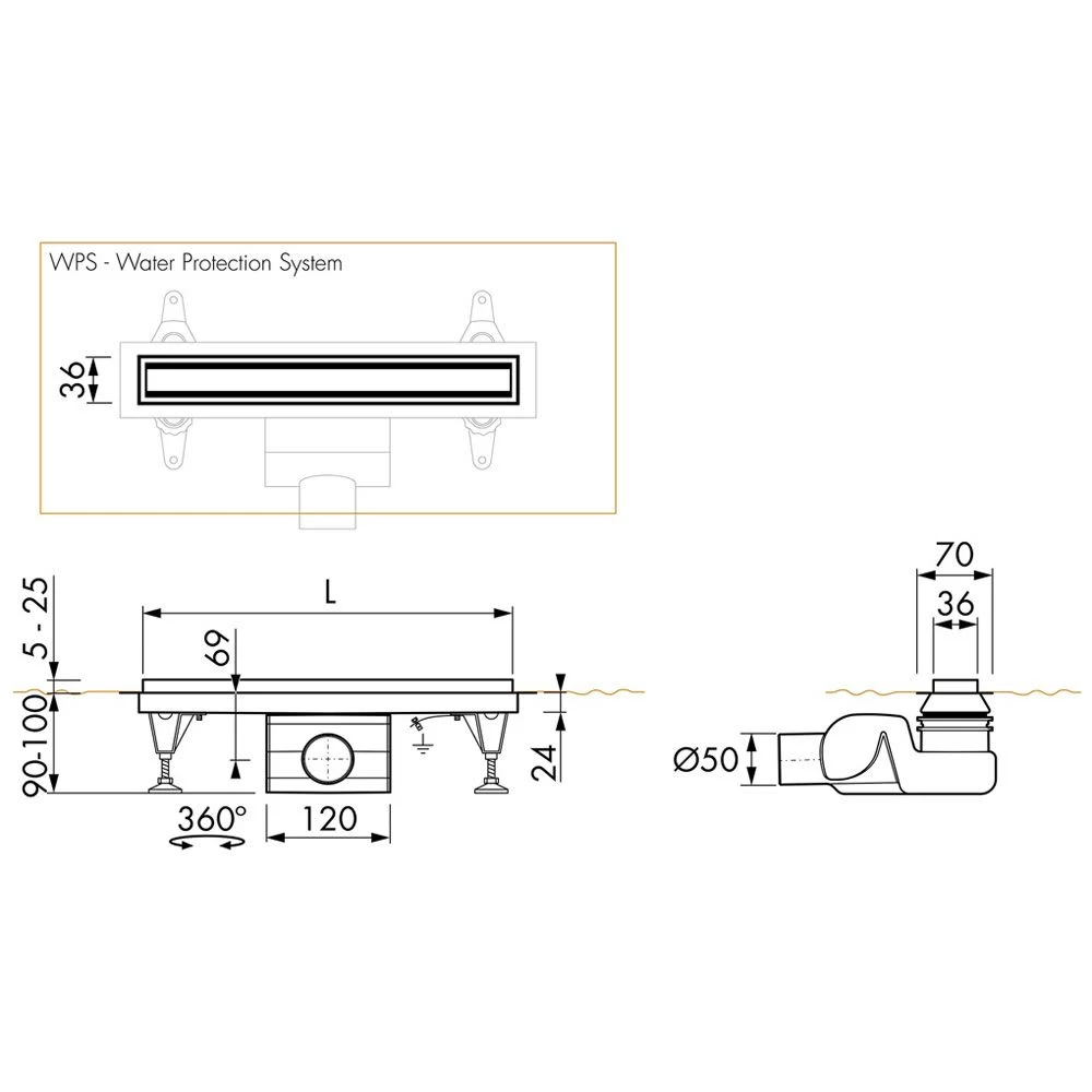 ESS Easy Drain Aqua Jewels Linea Xs Zero+ 40 Bodenablauf Komplettset 5 ESS Easy Drain Aqua Jewels Linea Xs Zero+ 40 Bodenablauf Komplettset – Bild 3