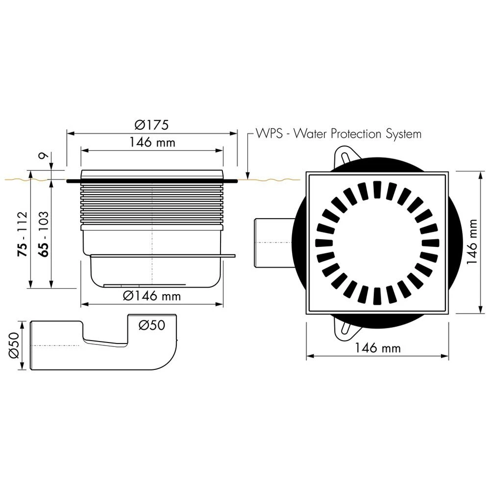 ESS Easy Drain Aqua Brilliant 15x15 Bodenablauf Komplettset 6 ESS Easy Drain Aqua Brilliant 15x15 Bodenablauf Komplettset – Bild 4