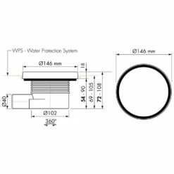 ESS Easy Drain Aqua Round Ø15 Bodenablauf Komplettset -Badezimmer Verkaufs-Shop hersteller ess bodenablaeufe easy drain aqua 1006325