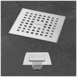 ESS Easy Drain Aqua Quattro 15x15 Bodenablauf Komplettset -Badezimmer Verkaufs-Shop hersteller ess bodenablaeufe easy drain aqua 1006326