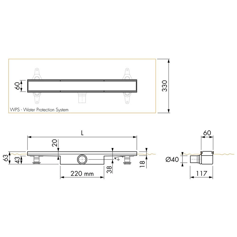 ESS Easy Drain Compact 30 FF Zero 500 Duschrinne Komplettset 5 ESS Easy Drain Compact 30 FF Zero 500 Duschrinne Komplettset – Bild 3