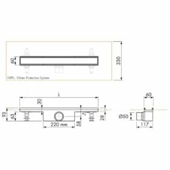 ESS Easy Drain Compact 50 FF Fliese 1500 Duschrinne Komplettset -Badezimmer Verkaufs-Shop hersteller ess duschrinnen easy drain compact 1004011