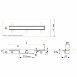 ESS Easy Drain Compact 30 FF Fliese 500 Duschrinne Komplettset -Badezimmer Verkaufs-Shop hersteller ess duschrinnen easy drain compact 1004022