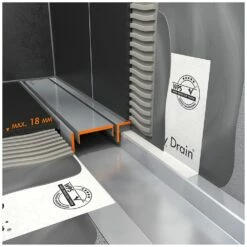 Easy Drain Modulo TAF Wall Abdeckungen Glas 500