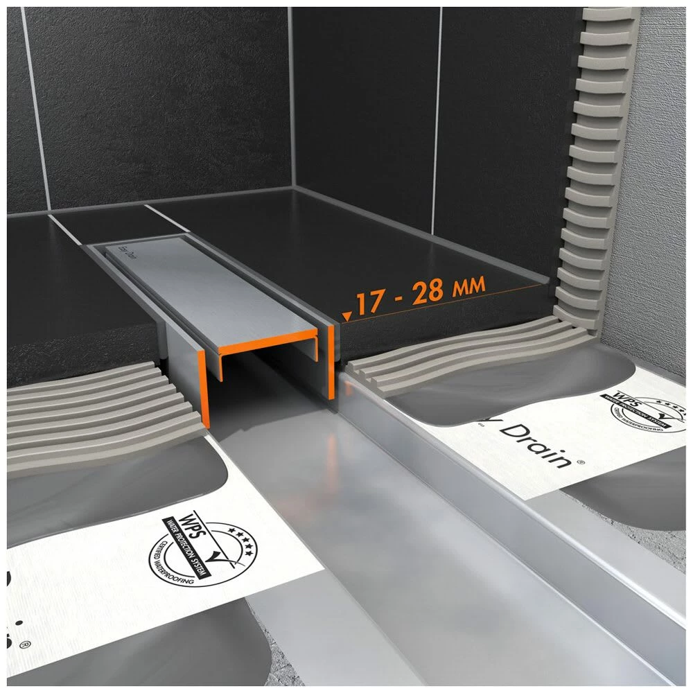 ESS Easy Drain Modulo TAF Abeckungen Für Natursteinbeläge/ Zero+ Edelstahl Verchromt 1200 3 ESS Easy Drain Modulo TAF Abeckungen Für Natursteinbeläge/ Zero+ Edelstahl Verchromt 1200