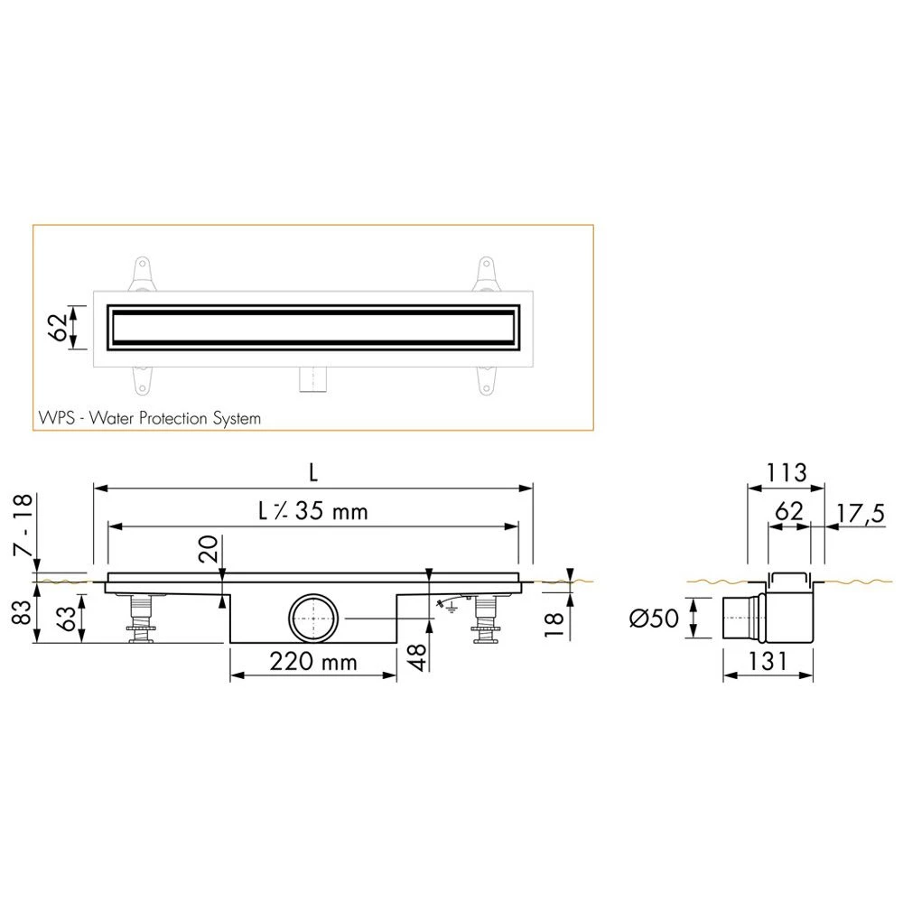 ESS Easy Drain Modulo 50 TAF 800 Duschrinne Komplettset 5 ESS Easy Drain Modulo 50 TAF 800 Duschrinne Komplettset – Bild 3