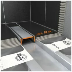 Badezimmer Verkaufs-Shop 15 ESS Easy Drain Modulo TAF Abdeckungen Glas 800