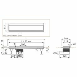 ESS Easy Drain Multi TAF Wall 1800 Zero/Fliese Duschrinne Komplettset -Badezimmer Verkaufs-Shop hersteller ess duschrinnen easy drain multi 1004793