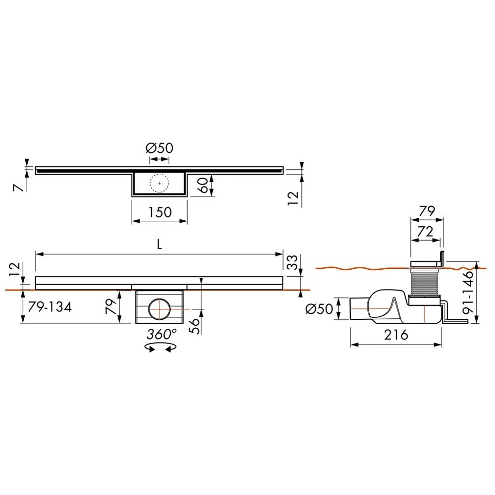 ESS Easy Drain Waterstop Wall 800 Duschrinne Komplettset 5 ESS Easy Drain Waterstop Wall 800 Duschrinne Komplettset – Bild 3