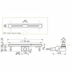 ESS Easy Drain Xs Nano 1000 Duschrinne Komplettset -Badezimmer Verkaufs-Shop hersteller ess duschrinnen easy drain xs 967042