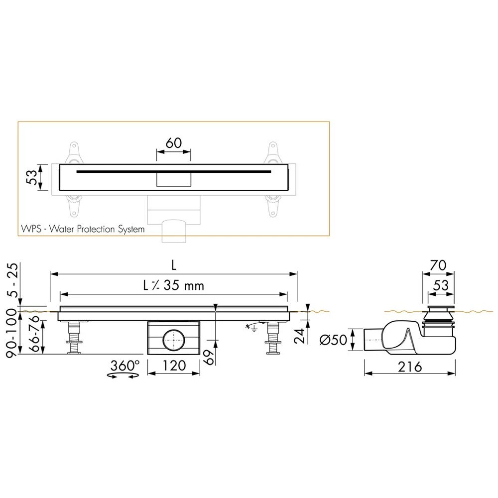 ESS Easy Drain Xs Nano Wall 1000 Duschrinne Komplettset 5 ESS Easy Drain Xs Nano Wall 1000 Duschrinne Komplettset – Bild 3