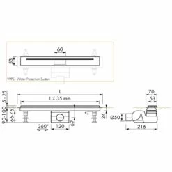ESS Easy Drain Xs Nano Wall 800 Duschrinne Komplettset -Badezimmer Verkaufs-Shop hersteller ess duschrinnen easy drain xs 967050