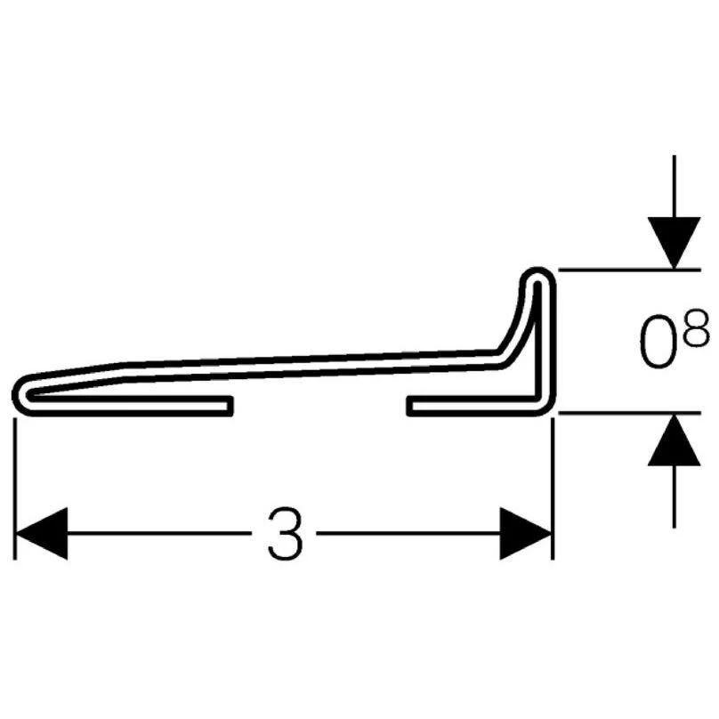 Geberit Kollektorprofil Zu Geberit Wandablauf Für Dusche, 150 Cm 3 Geberit Kollektorprofil Zu Geberit Wandablauf Für Dusche, 150 Cm