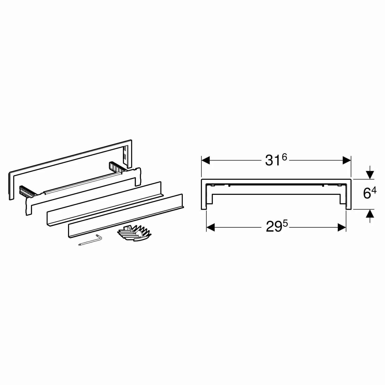 Geberit Fertigbauset Zu Wandablauf Befliesbar, Mehrteilig 3 Geberit Fertigbauset Zu Wandablauf Befliesbar, Mehrteilig