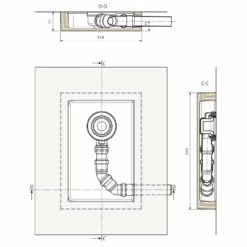 Ideal Standard Ultra Flat S Ablaufbox Flach, Rechts