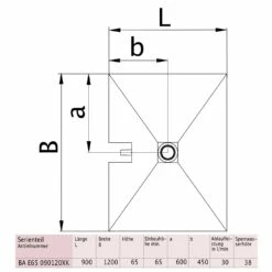 Kermi POINT Komplettboard E65 90 X 120 Cm, Einbauhöhe Min. 6,5 Cm -Badezimmer Verkaufs-Shop hersteller kermi duschkabinen und duschplaetze point 2667217