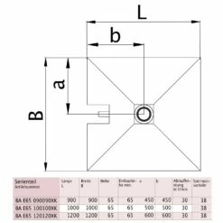 Kermi POINT Komplettboard E65 120 X 120 Cm, Einbauhöhe Min. 6,5 Cm -Badezimmer Verkaufs-Shop hersteller kermi duschkabinen und duschplaetze point 2667226