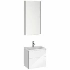 Keuco Royal Reflex Waschtisch Mit Waschtischunterschrank Und LED-Lichtspiegel, 50 Cm, Türanschlag Rechts