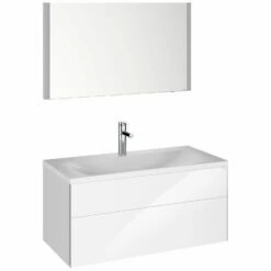 Keuco Royal Reflex Waschtisch Mit Waschtischunterschrank Und LED-Lichtspiegel, 100 Cm