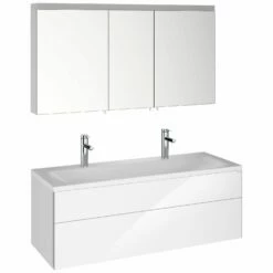 Keuco Royal Reflex Waschtisch Mit Waschtischunterschrank Und LED-Spiegelschrank, 130 Cm