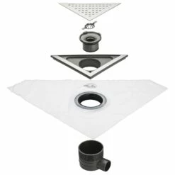 Architekt House Eck-Badablauf Abgang Waagerecht Abdeckung Edelstahl