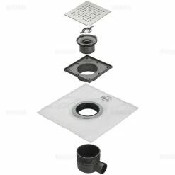 Architekt Home Badablauf 15 X 15 Cm Abgang Waagerecht Abdeckung Edelstahl