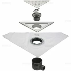 Architekt Home Eck-Badablauf Abgang Waagerecht Abdeckung Edelstahl