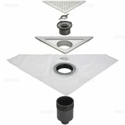 Architekt Home Eck-Badablauf Abgang Senkrecht Abdeckung Edelstahl