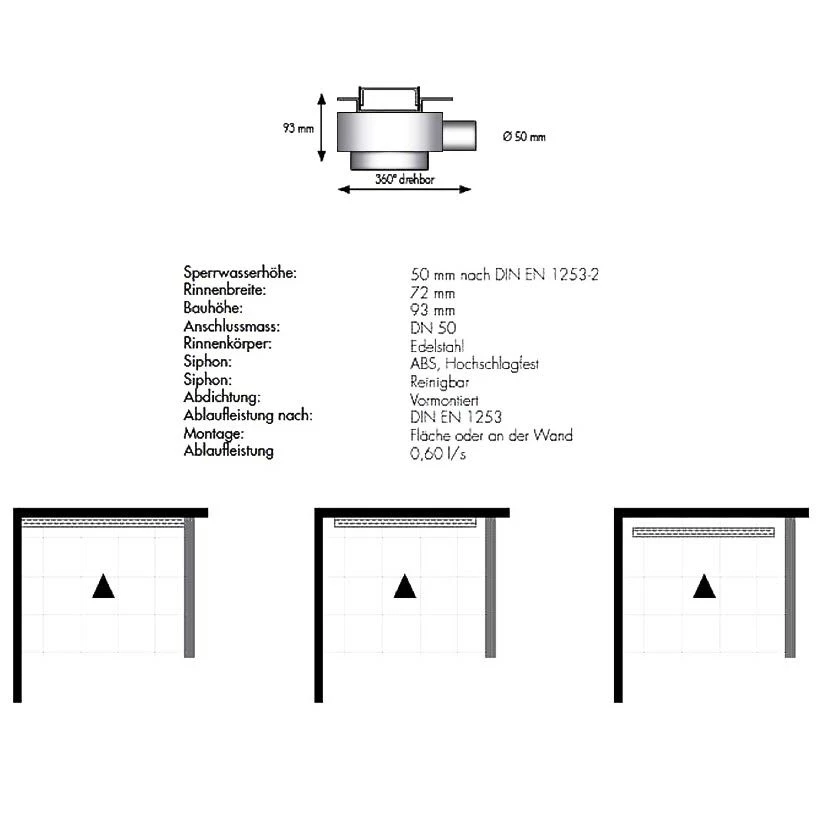 Drainset Komplett Duschrinne 50 Cm Mit Abdeckung Zero 7 Drainset Komplett Duschrinne 50 Cm Mit Abdeckung Zero – Bild 5