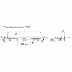 Drainset Komplett, Superflache Duschrinne Compact 60 Cm Mit Abdeckung Für Fliese -Badezimmer Verkaufs-Shop hersteller megabad sortiment duschrinnen drainset komplett 701780