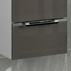 Pelipal Trentino Möbelkombination Mit Glaswaschtisch 107 Cm, SPS Mit LED Aufbauleuchte