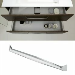 Pelipal Trentino Möbelkombination Mit Keramikwaschtisch 108 Cm, SPS Mit LED Aufbauleuchte