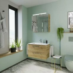 Pelipal Trentino Möbelkombination Mit Mineralmarmorwaschtisch 77 Cm, SPS LED Aufbauleuchte -Badezimmer Verkaufs-Shop hersteller pelipal trentino komplettanlagen mineralmarmorwaschtisch 2 6953952