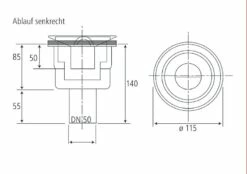 Poresta Systems Ablauf Senkrecht Für BF KMK Duschsysteme