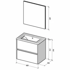Riho Porto Slim Badmöbel Komplett Set 74 Mit Spiegel -Badezimmer Verkaufs-Shop hersteller riho badmoebel porto set mit 2899834
