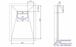 Schedel Plan Plus Mineral-Duschelement Bodeneben 80 X 120 Cm Mit Rinne, Gefälle Vierseitig