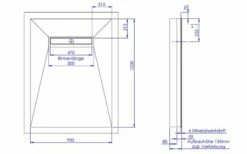 Schedel Plan Plus Mineral-Duschelement Bodeneben 90 X 120 Cm Mit Rinne, Gefälle Vierseitig