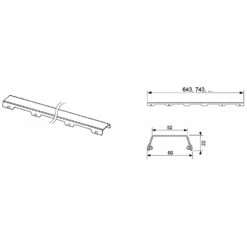TECE TECEdrainline Designrost Steel II Für Duschrinne Gerade 150 Cm Gebürstet