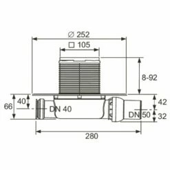 TECE TECEdrainpoint S 100 Ablaufset Superflach Mit Seal Systen Uniflachflansch